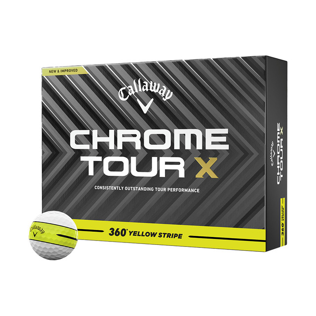 Callaway Chrome Tour X Yellow Golf Balls - Prior Generation